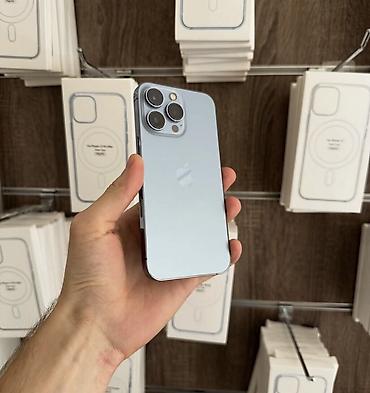 iphone 13 pro kreditle: IPhone 13 Pro, 128 GB, Sierra Blue, Zəmanət, Simsiz şarj, Face ID — 1