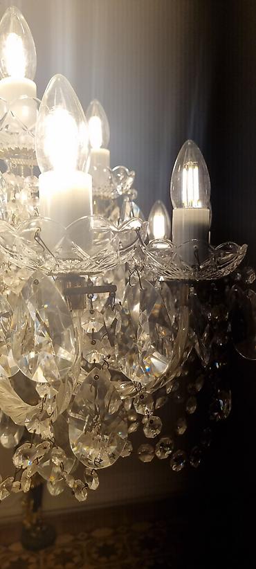 İşıqlandırma: Çılçıraq, 10 və daha çox lampa, Xrustal — 1