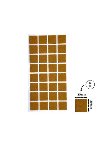 qurut: Mebel üçün özünəyapışan keçə yastiqçalar – kvadrat forma. - Ölçü: 25 — 1