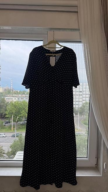 Платье и джинсы новые !!!!!! 1) Платье в горох - Цвет: черный с белым