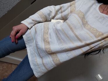 Džemperi, kardigani: Dzemper tunika C&A, belo nude oker, S/M — 1