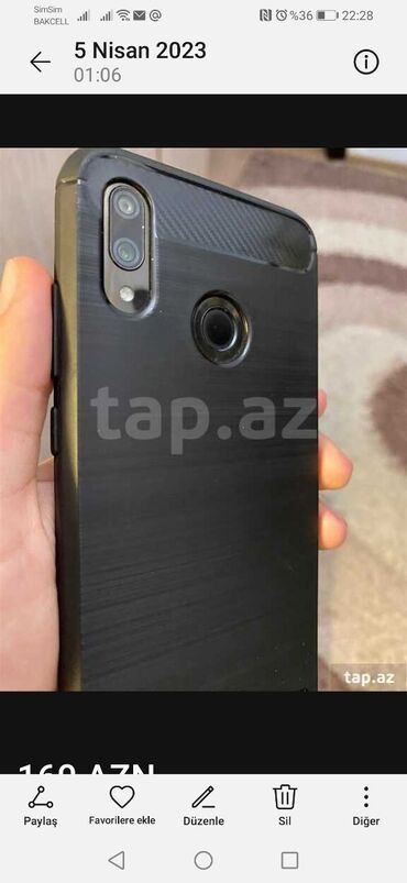 huawei p smart: Huawei P Smart, 64 GB, rəng - Qara, Barmaq izi