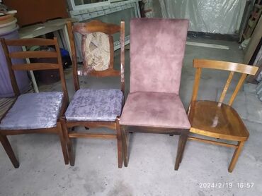 старые стулья: 4 стула, Дерево