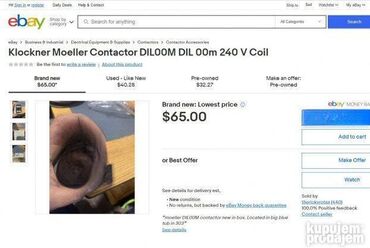 Elektro materijal: #0393 Kontaktor moeller DIL00M 220-240V 600VAC ITH=20A Informacije — 9