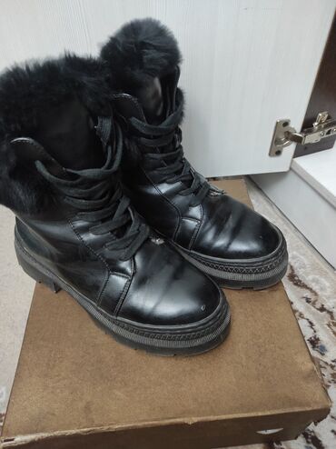 обув зимний: Сапоги, 38, цвет - Черный