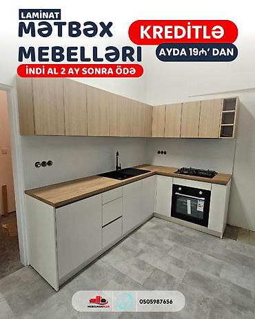 mebelman: Sifarişlə mətbəx dəsti, Özü çəkən petlələr, Mat laminat, Pulsuz çatdırılma — 2