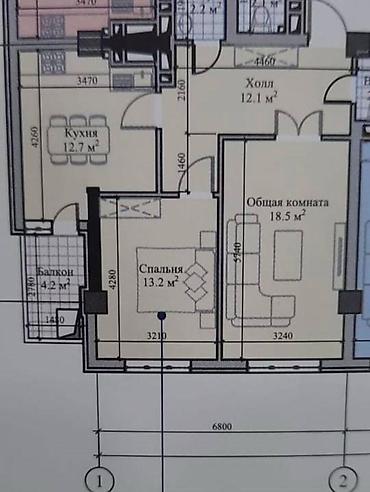 колмо квартиры: 2 комнаты, 66 м², Технопарк Элитка, 6 этаж, ПСО (под самоотделку) — 6