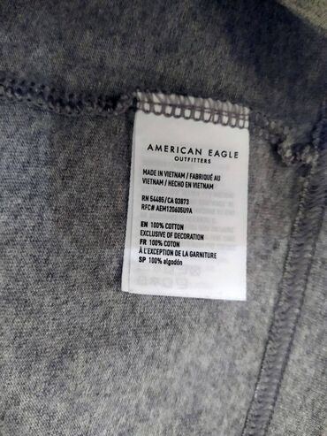 Majice: Majica na duge rukave, S (EU 48), American Eagle, bоја - Siva, Pamuk — 14