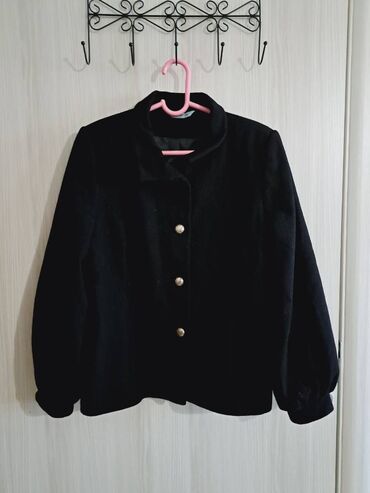 crni kratki kaput: 2XL (EU 44), Jednobojni, Sa postavom