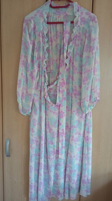 kućne haljine za starije žene: M (EU 38), bоја - Šareno, Drugi stil, Drugi tip rukava