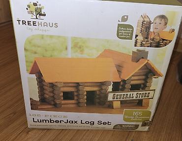 Деревянный конструктор TreeHaus LumberJax Log Set, 165 деталей. Новый!