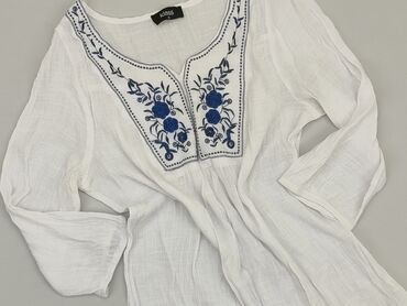 reserved białe bluzki z falbanką: Blouse, L (EU 40), condition - Perfect