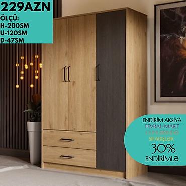 Dolablar: Yeni, 3 qapılı, Kredit, Ağ, Açılan, Düz dolab — 10