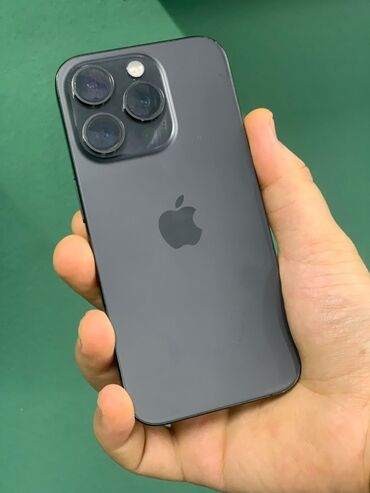Audi: IPhone 15 Pro, 128 GB, Black Titanium, Barmaq izi, Simsiz şarj, Face ID