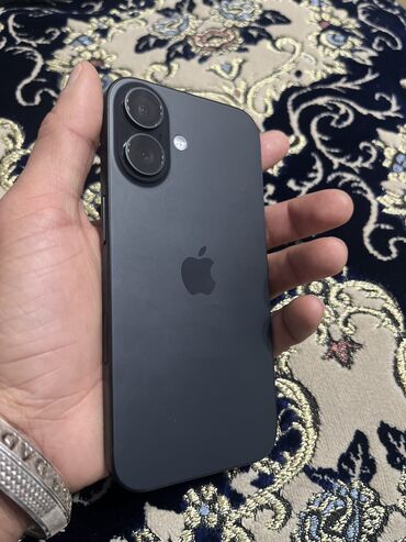 блэкберри телефон цена: IPhone 16, Жаңы, 128 ГБ, Black Titanium, Коргоочу айнек, Каптама, Куту, 100 %