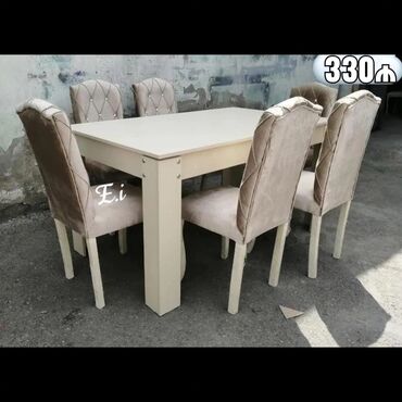 Masa və oturacaq dəstləri: Qonaq otağı üçün, Yeni, Açılan, Dördbucaq masa, 6 stul -da lalafo.az — 4 Masa və oturacaq dəstləri: Qonaq otağı üçün, Yeni, Açılan, Dördbucaq masa, 6 stul — 4