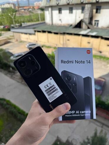 монитор для камер: Redmi, Redmi Note 14, Новый, 128 ГБ, цвет - Черный, 1 SIM, 2 SIM