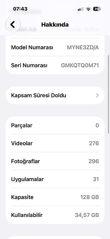 15 iphone: IPhone 14 Pro, 128 GB, Ağ, Face ID — 3