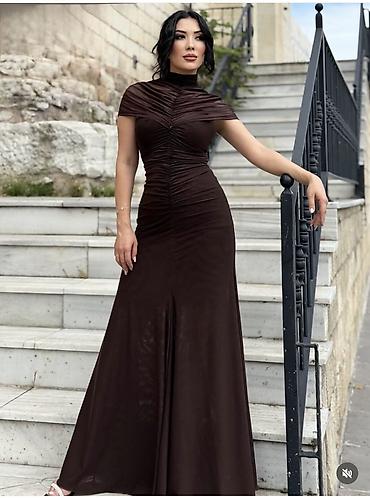 Вечернее платье, Классическое, Длинная модель, С рукавами, L