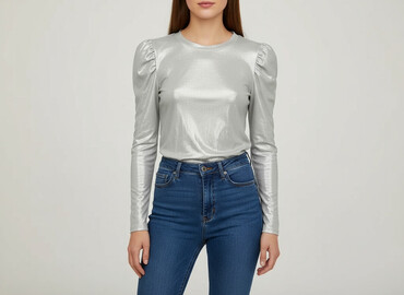 bluzki bez jednego rękawa: Women's blouse, size S