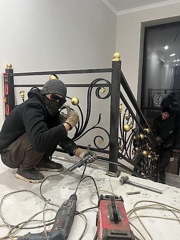 Изготовление перил: Изготовление перил Материал: Кованное железо, Наружные, Бесплатная доставка — 48