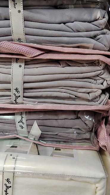 Комплекты постельного белья: Комплект постельного белья 100% хлопок однотонный цвет, Queen size (на — 14