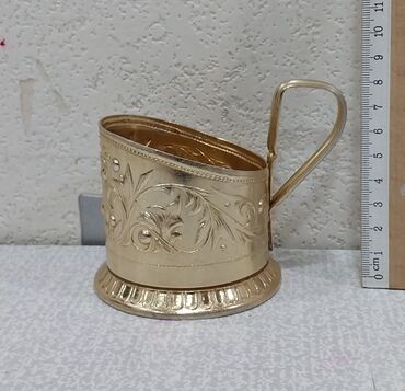 Stəkanlar: Stəkanlar, rəng - Qızılı, 6 ədədli dəst, SSRİ — 28