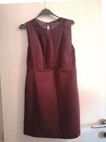 cipkaste haljine: Zara M (EU 38), L (EU 40), color - Burgundy, Evening, With the straps
