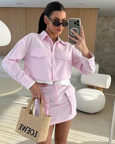 Kompleti: 🔥Top zenski komplet košulja + mini suknja
✅3200 din — 13