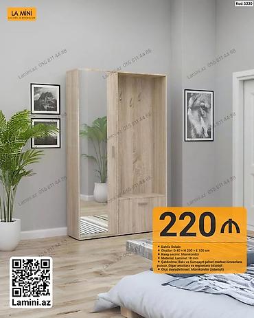perla dolab: Dəhliz dolabı – Kod: 5330 • Ölçülər: D 40 × H 200 × E 100 sm • Rəng — 1