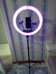 онлайн камера исфана: Кольцевая лампа со штативом и держателем для телефона, в комплекте