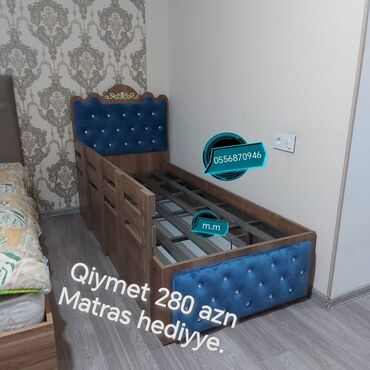 Çarpayılar: Yeni, Təknəfərlik çarpayı, Bazasız, Matras ilə, Siyirməsiz, Azərbaycan — 9