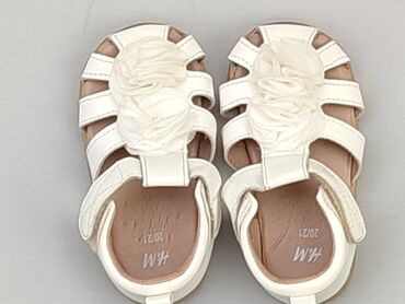 turkusowe sandały na koturnie: Sandals H&M, 21, Used