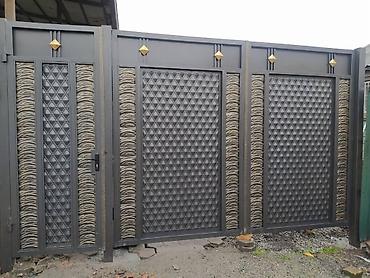 Откатные ворота: Стальные, Автоматические, Консольная конструкция, Для частного дома, С калиткой, Оптом, Новый, Бесплатная установка — 20