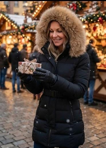 Ženska zimska parka jakna s krznom na kapuljači - Topla, duga parka
