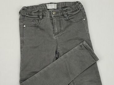 kamizelka z frędzlami: Spodnie jeansowe, Reserved, 5-6 lat, 116, stan - Dobry