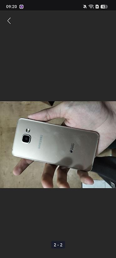 iphone x ucuz: Samsung Galaxy A3 2016, 16 GB, rəng - Sarı, Kredit, Qırıq, Barmaq izi — 2