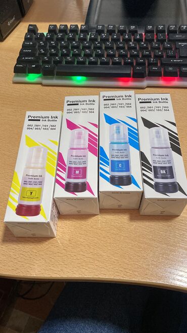 Принтеры: Краска для принтера Epson 103, 003, 101, 001 большой набор чернил из — 3