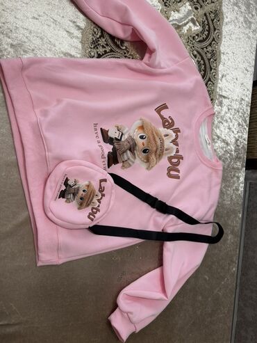 Dəstlər: Məhsul: Uşaq üçün sweatshirt və çanta dəsti - Rəng: Açıq çəhrayı -