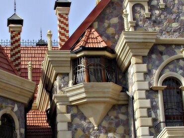 Fasad işləri: Shalale,cay,gol,ere dosheme,xasarlara ve evin fasadina tebii ve tokme — 7