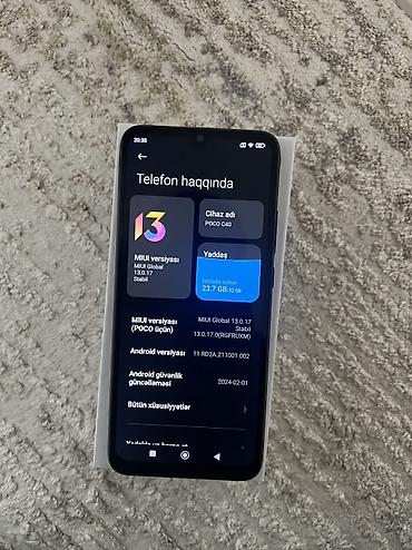 Poco: Poco C40, 32 GB, rəng - Qara, Face ID — 4