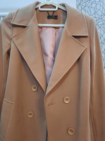 toxunma yun donlar: Пальто, S, цвет - Бежевый