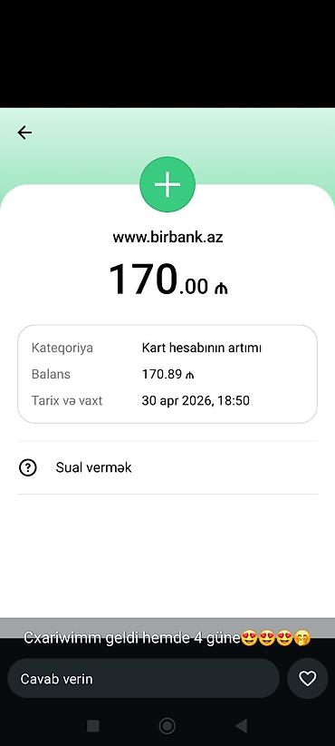Digər xidmətlər: Xidmət: Rəqəmsal platformada reklam izləmə və kontent paylaşımı ilə — 1