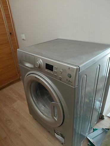 стиральная машина hotpoint ariston: Продаю б/у стиральную машину фронтальной загрузки, серебристый корпус — 1