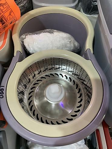 Уборочный инвентарь: Вращающееся ведро-швабра с центрифугой (spin-mop) - Двухсекционная — 1