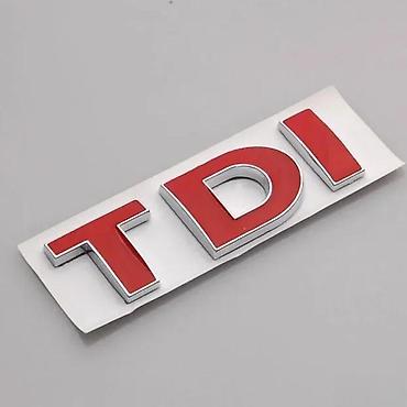 tabla za alat: TDI znak metalni. TDI znak oznaka metalni samolepljiv, sva slova — 2