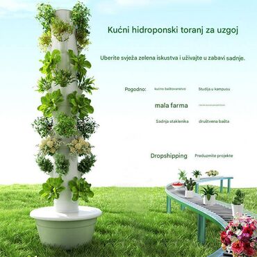 Žardinjere: Kućni hidroponski toranj za uzgoj – vertikalni sistem za gajenje — 1