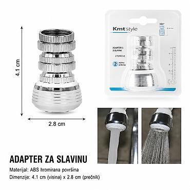 KMT Sa zvonom hromirani 2 3/8 sa drškom – cediljka (Adapter za