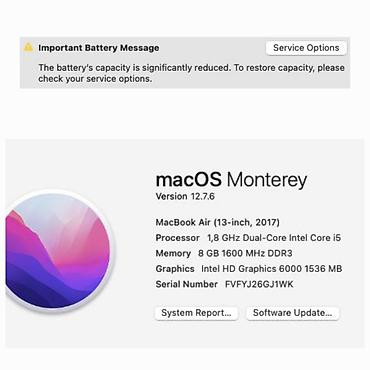 macbook 12: Apple MacBook Air 13" (2017) – Gümüş rəng - Ekran: 13.3" - — 4