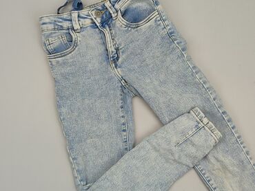 spodnie z zapiętkami: Jeans, Reserved, 9 years, 128/134, condition - Fair